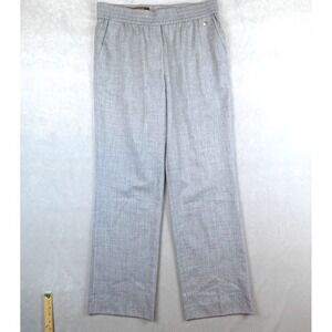 Escada Sport Loro Piana Trouser Pants Womens Sz EUR 40 Gray Wool Wide Leg 32x33